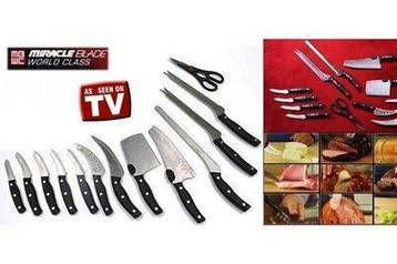 Набір кухонних ножів Miracle Blade 13 в 1 професійні сталеві ножі з неіржавкої сталі BF, фото 2