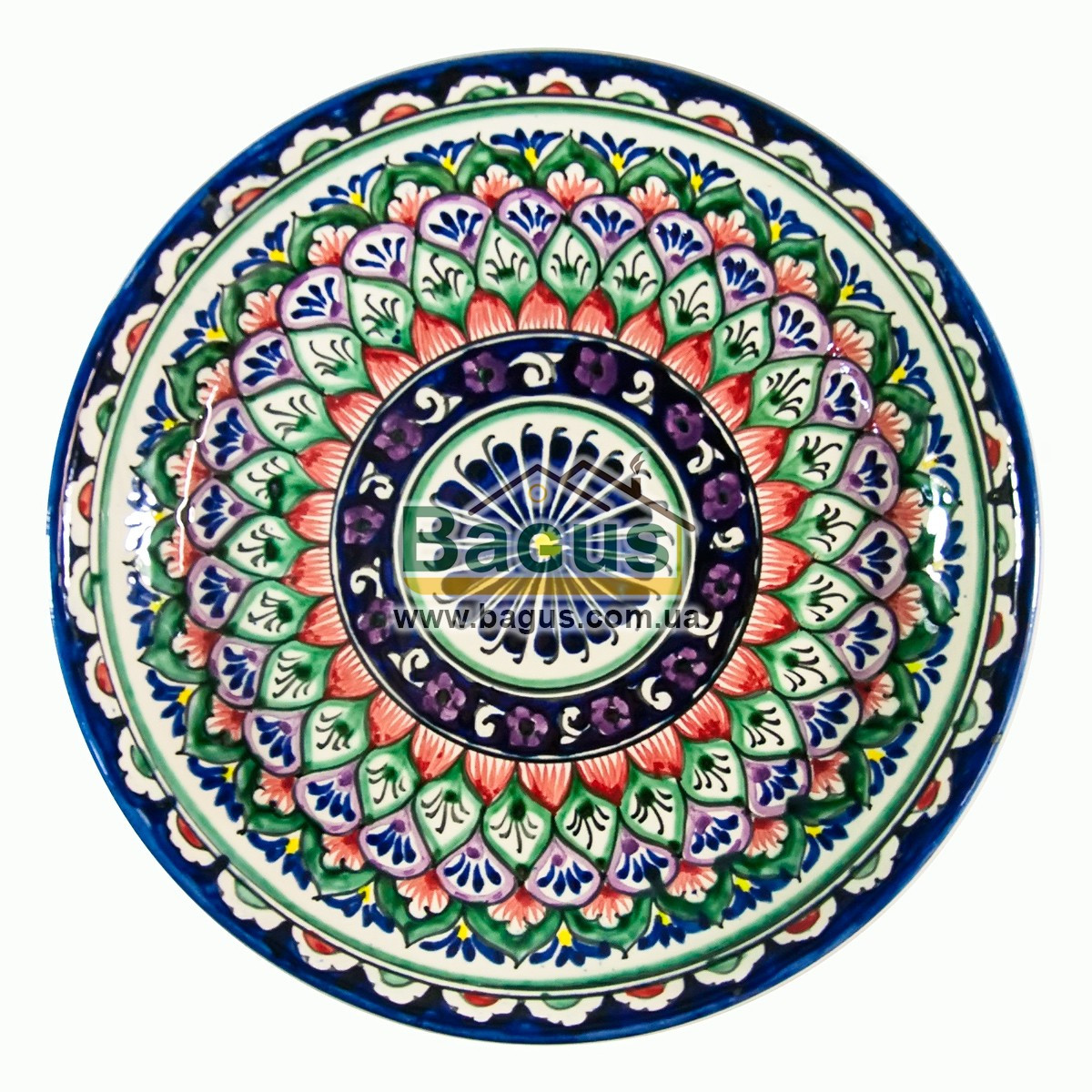 Ляган узбецький (тарілка узбецька) діаметр 25см ручна робота 2504-02