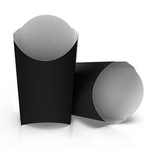 Упаковка для картоплі фрі Максі Чорна (50шт/уп)