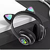 Бездротові навушники з котячими вушками та RGB-підсвіткою Cat VZV-23M Чорні, фото 3