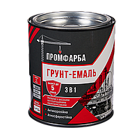 Грунт-емаль антикорозійна "3в1" ПРОМФАРБА 0.8кг кольори в асортименті