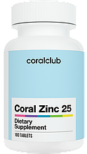 Корал Цинк 25 Coral Club. Натуральна БІОДОБАВКА