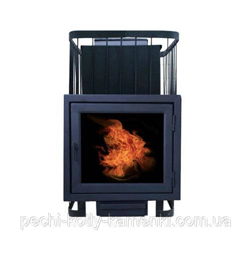 Піч для лазні СТАЛЬ 8 мм ComfortProm ПАНОРАМА CPCL8Pano-20 з виносною топкою зі склом