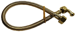 GR711 Гнучка трубка у сталевій обмотці(з однієї сторони угловий), 3/8-3/8(мама-мама), L=445mm