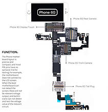 Шлейфи тесту/продзвону сенсора, дисплея, камер, порту зарядки для iPhone 6 (4 в 1) QIANLI iBridge PCBA