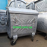Євроконтейнер (контейнер) оцинкований для сміття (твердих побутових відходів) 1,1 м.куб, фото 2