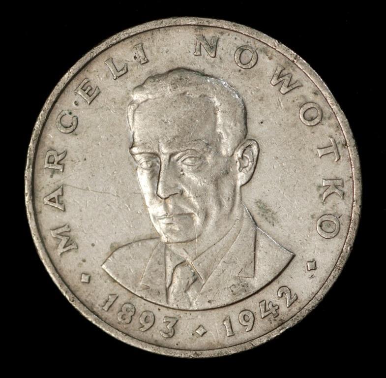 Монета Польши 20 злотых 1974 - 76 гг. Марсель Новотко 1893-1942 гг