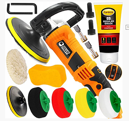 Полірувальна машина RIPPER M80498 + 4 насадки + крем