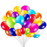 Повітряні кульки 20 шт. рандомний колір, фото 2