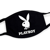 Трикотажная Многоразовая маска из хлопка Supreme Playboy Плейбой женская, мужская, подростковая котоновая
