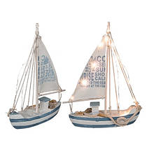 "Вітрильник" декоративна настільна дерев'яна статуетка з підсвічуванням