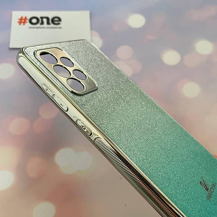 Чохол для Samsung Galaxy A52 SWAROVSKI скляний з блискітками чохол на телефон самсунг а52 бірюзовий, фото 3