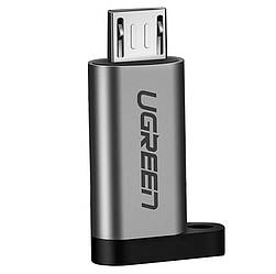 Перехідник-адаптер Ugreen USB Type-C to Micro USB Gray + додатковий шнурок (US282)