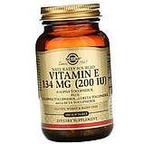 Вітамін Е 200 Солгар Solgar Vitamin E 134 mg (200 IU) 100 гел капс, фото 3