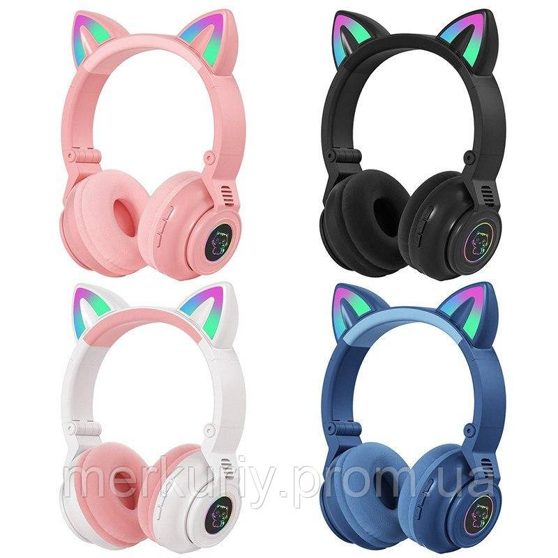 Бездротові блютуз навушники світяться з котячими вушками LED CAT EAR STN-26