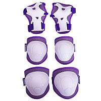 Детская защита для роликов (наколенники налокотники перчатки) HYPRO фиолетовая HP-SP-B108, М (8-12 лет)