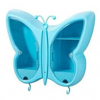 Полиця-органайзер для косметики Метелик Синій