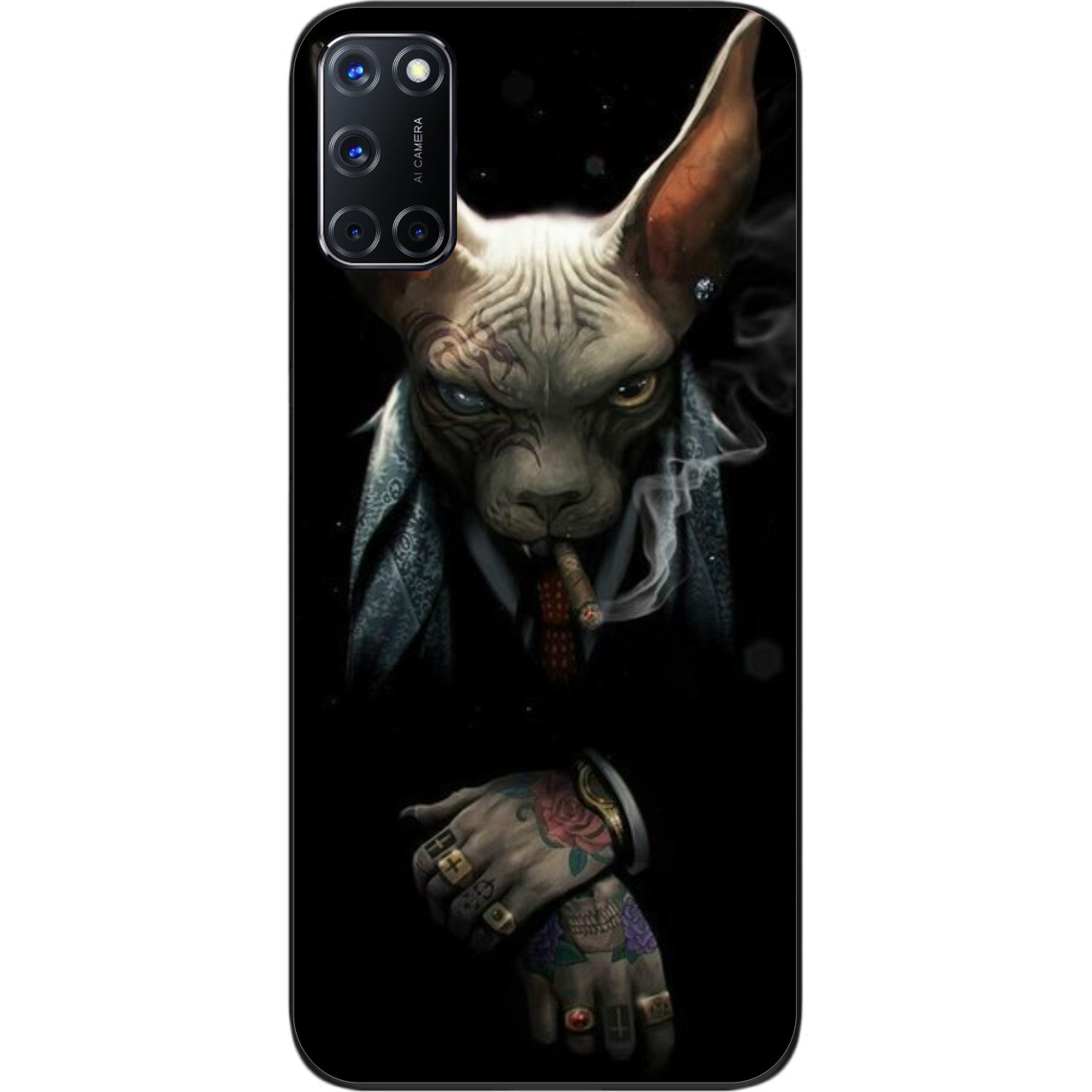 Силіконовий чохол для OPPO A72 з картинкою Кіт Бос, фото 1