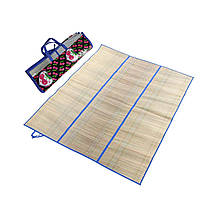 Бамбуковый коврик-сумка для пляжа 165*150 см (коврик для пикника)