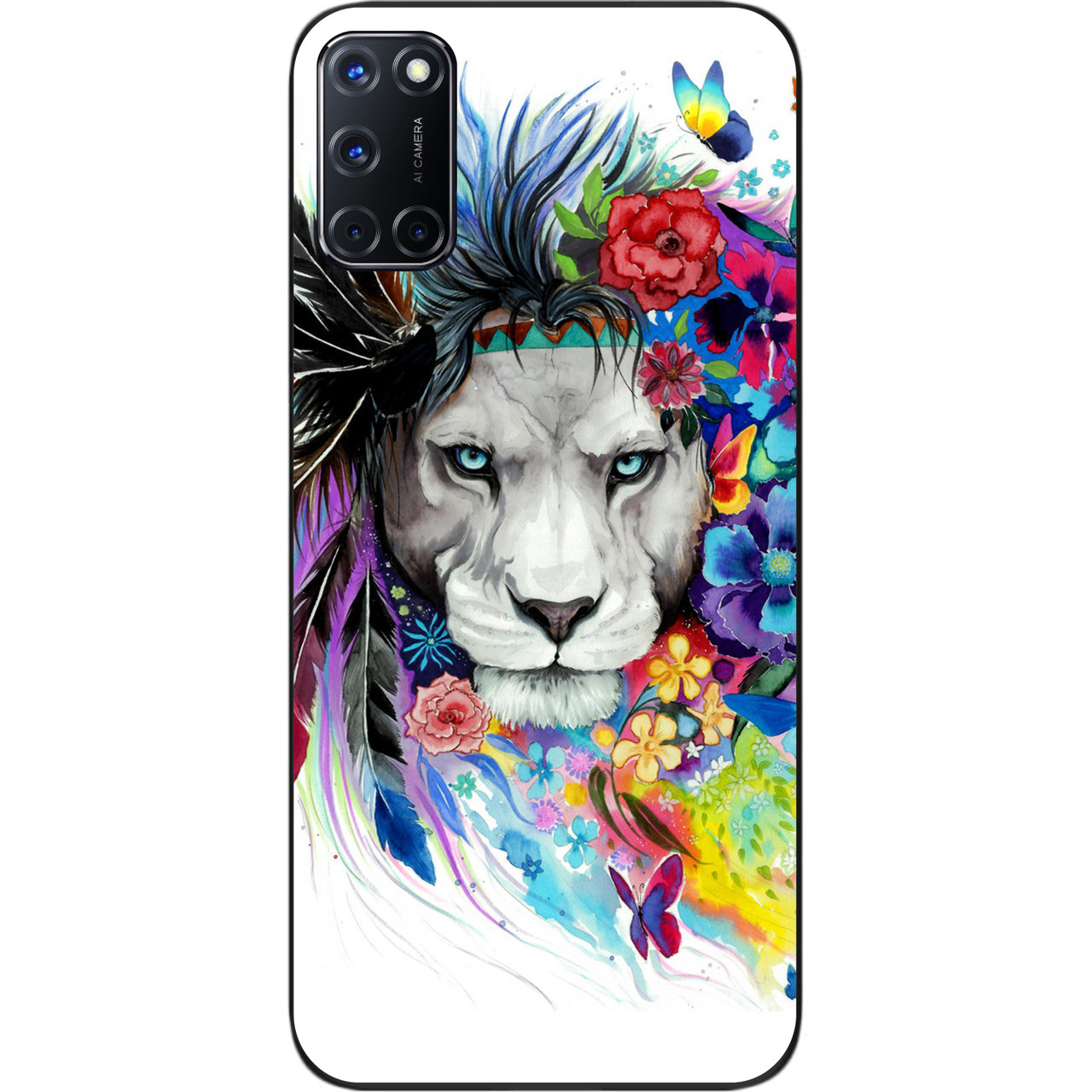 Силіконовий чохол для OPPO A72 з картинкою Лев, фото 1