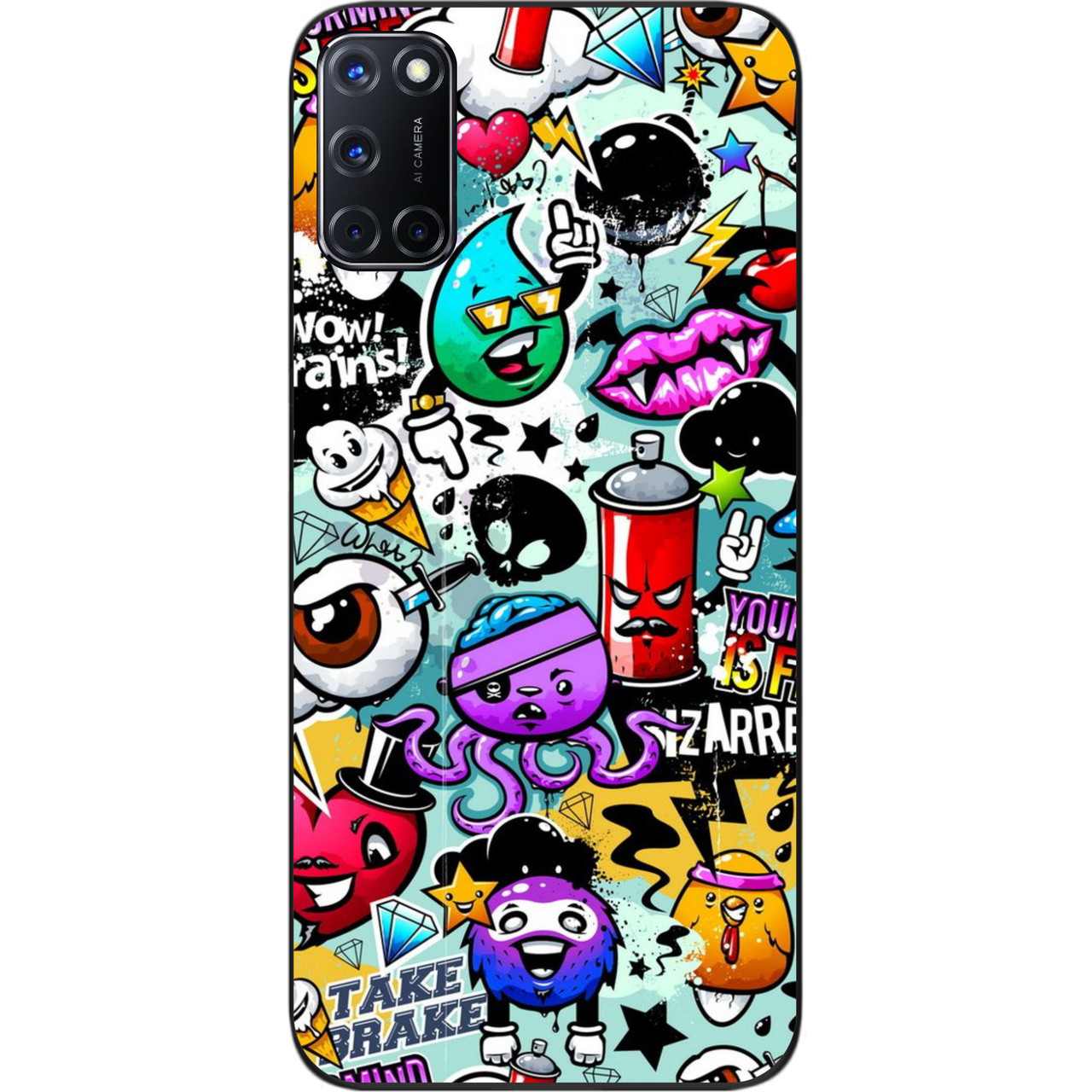 Силіконовий чохол для OPPO A72 з картинкою Стікери, фото 1