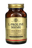 L-пролін амінокислота Солгар Solgar L-Proline 500 mg 100 гел капсул, фото 4