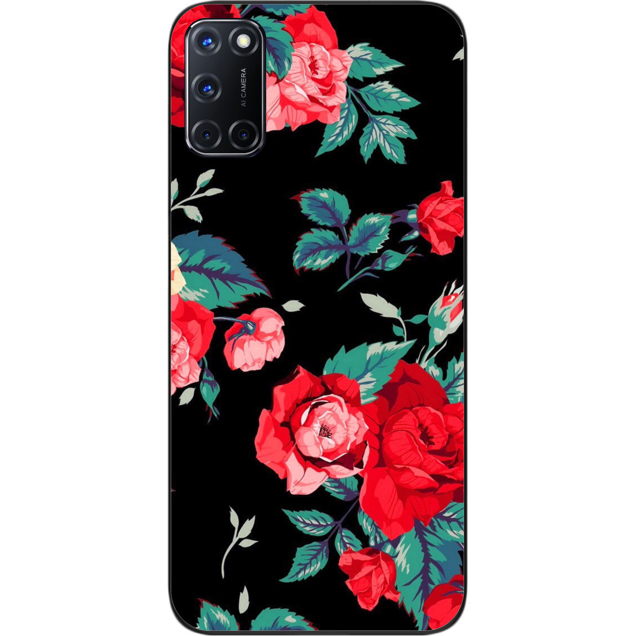 Силіконовий чохол бампер для OPPO A72 з картинкою Троянди, фото 1