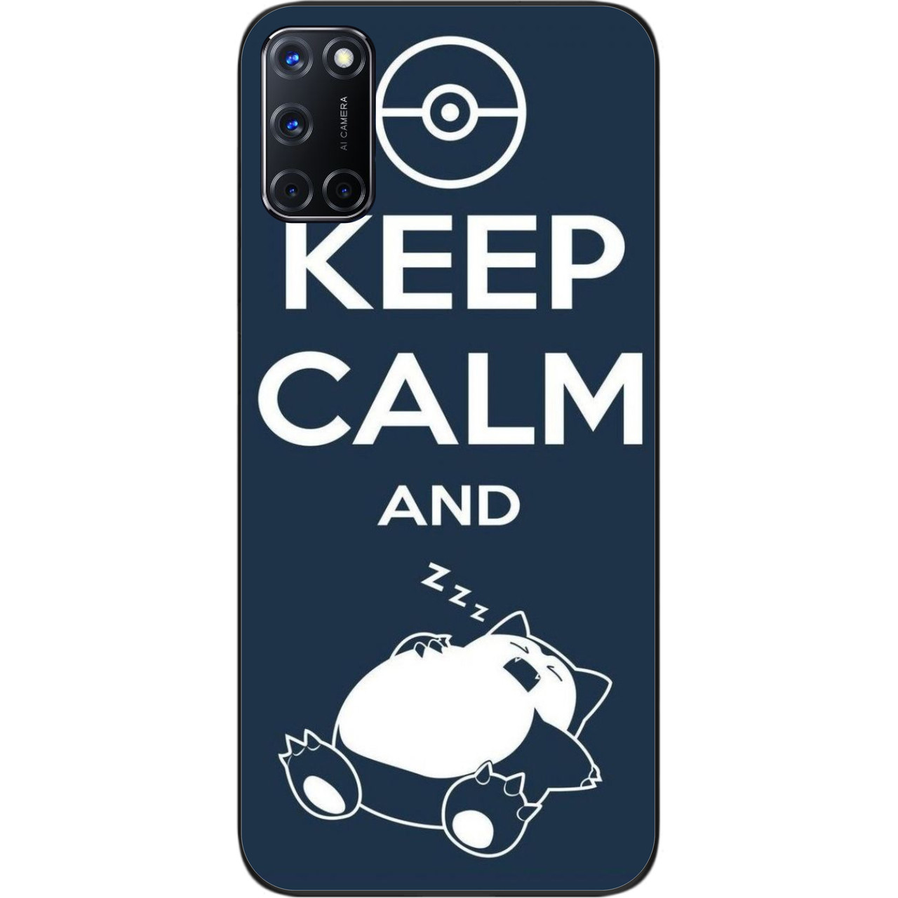 Чохол силіконовий для OPPO A72 з картинкою Сплячий кіт, фото 1