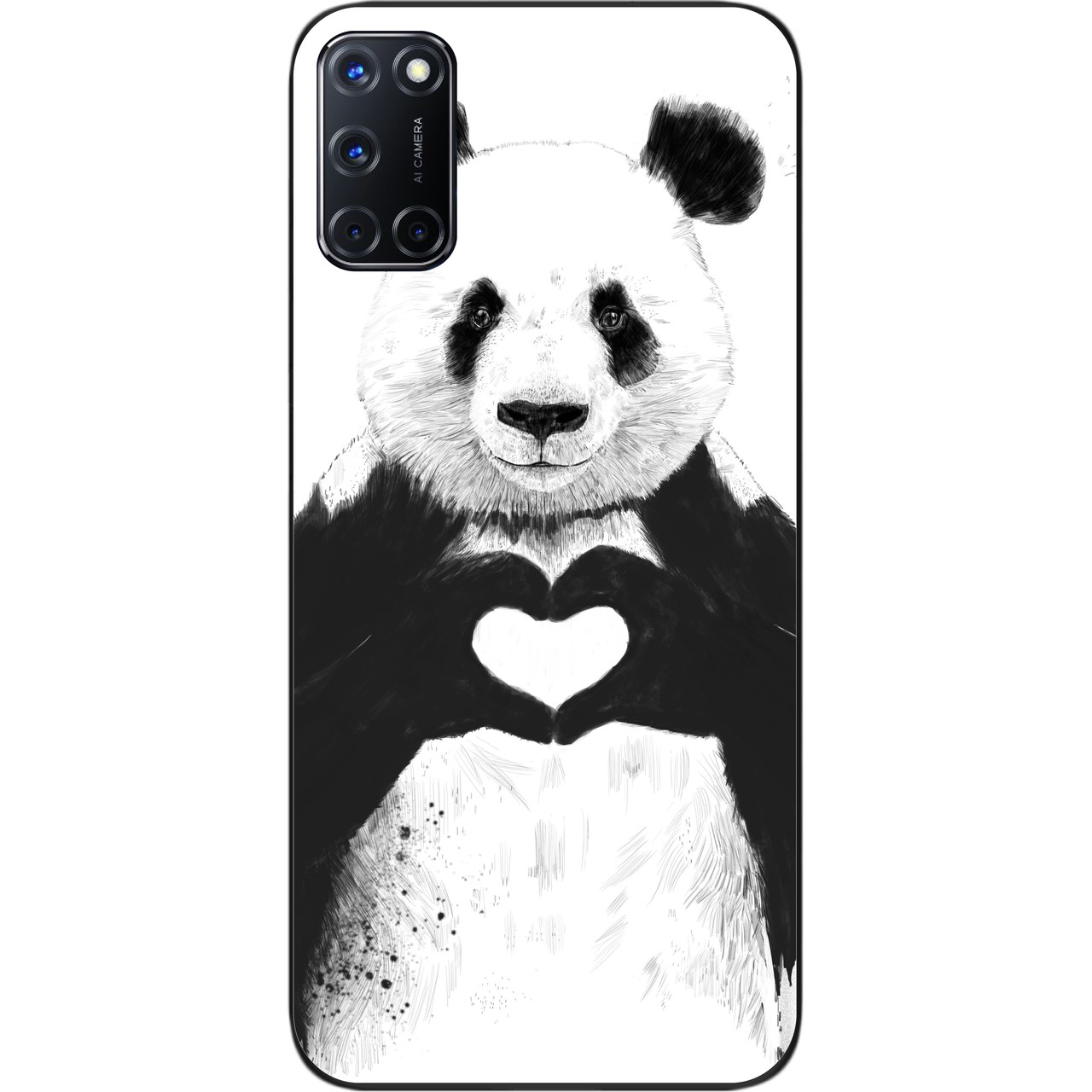 Чохол силіконовий для OPPO A72 з картинкою Панда, фото 1