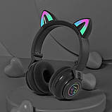 Бездротові блютуз навушники світяться з котячими вушками LED CAT EAR STN-26, фото 4