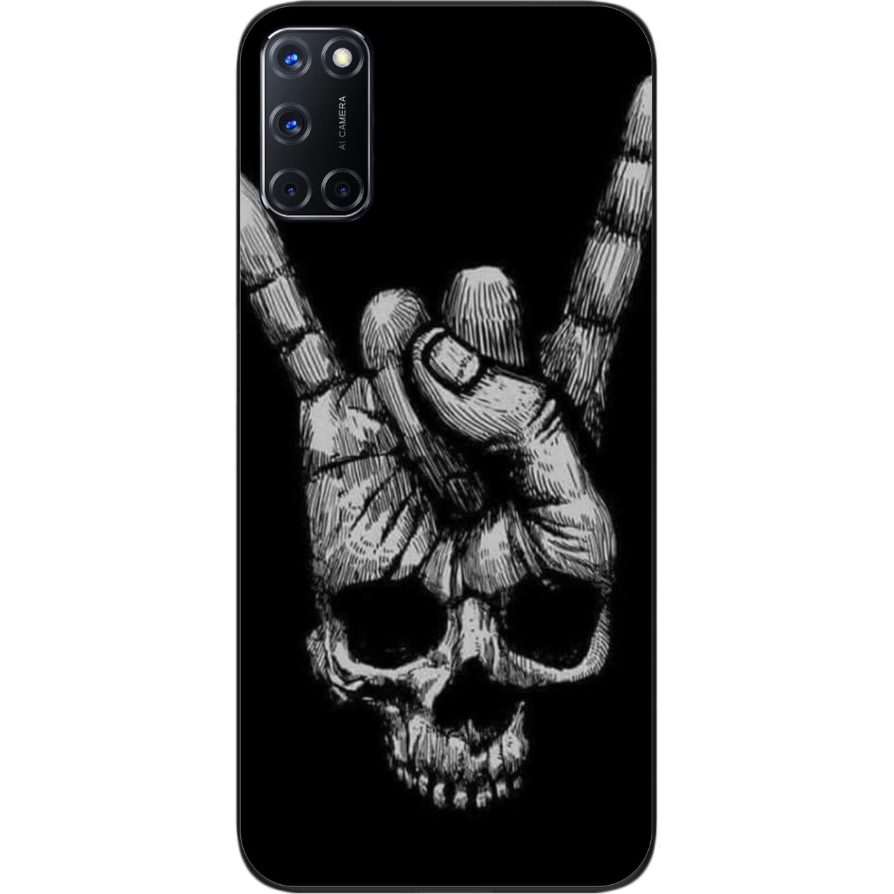 Бампер силіконовий чохол для OPPO A72 з картинкою Рука, фото 1