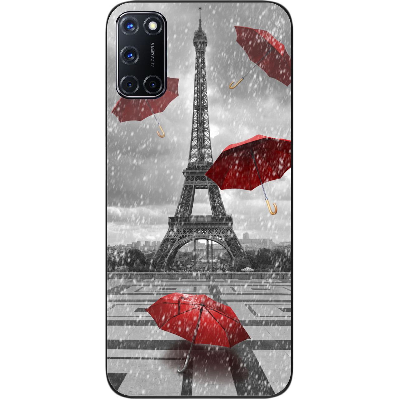 Бампер силіконовий чохол для OPPO A52 з картинкою Париж, фото 1