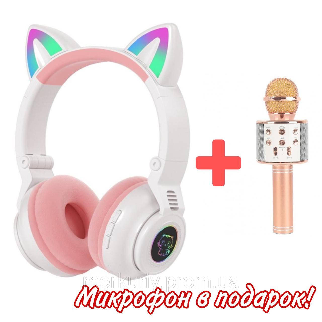 Бездротові блютуз навушники світяться з котячими вушками LED CAT EAR STN-26