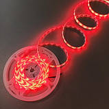 Світлодіодна стрічка червона LED з клейкою основою 8 мм 4,8 W/м 60 LED/м IP65 MTK-300RF3528-12 у силіконі, фото 2