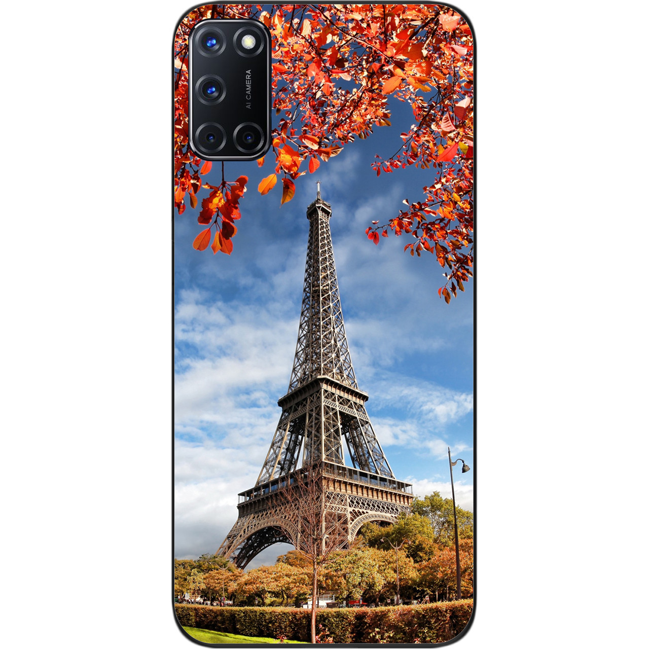 Бампер силіконовий чохол для OPPO A52 з картинкою Вежа, фото 1