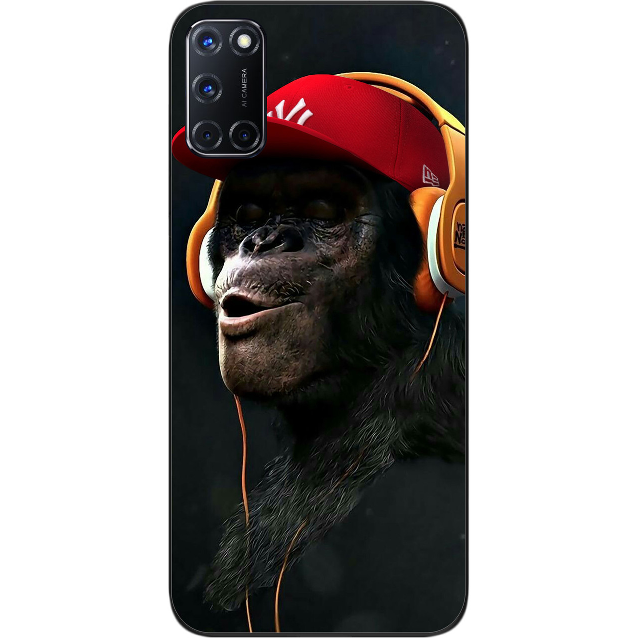 Бампер силіконовий чохол для OPPO A72 з картинкою Шимпанзе, фото 1