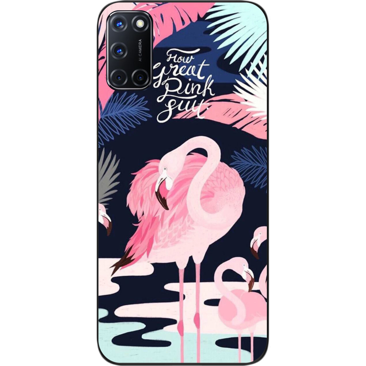 Оригінальний чохол для OPPO A72 з картинкою Фламінго, фото 1