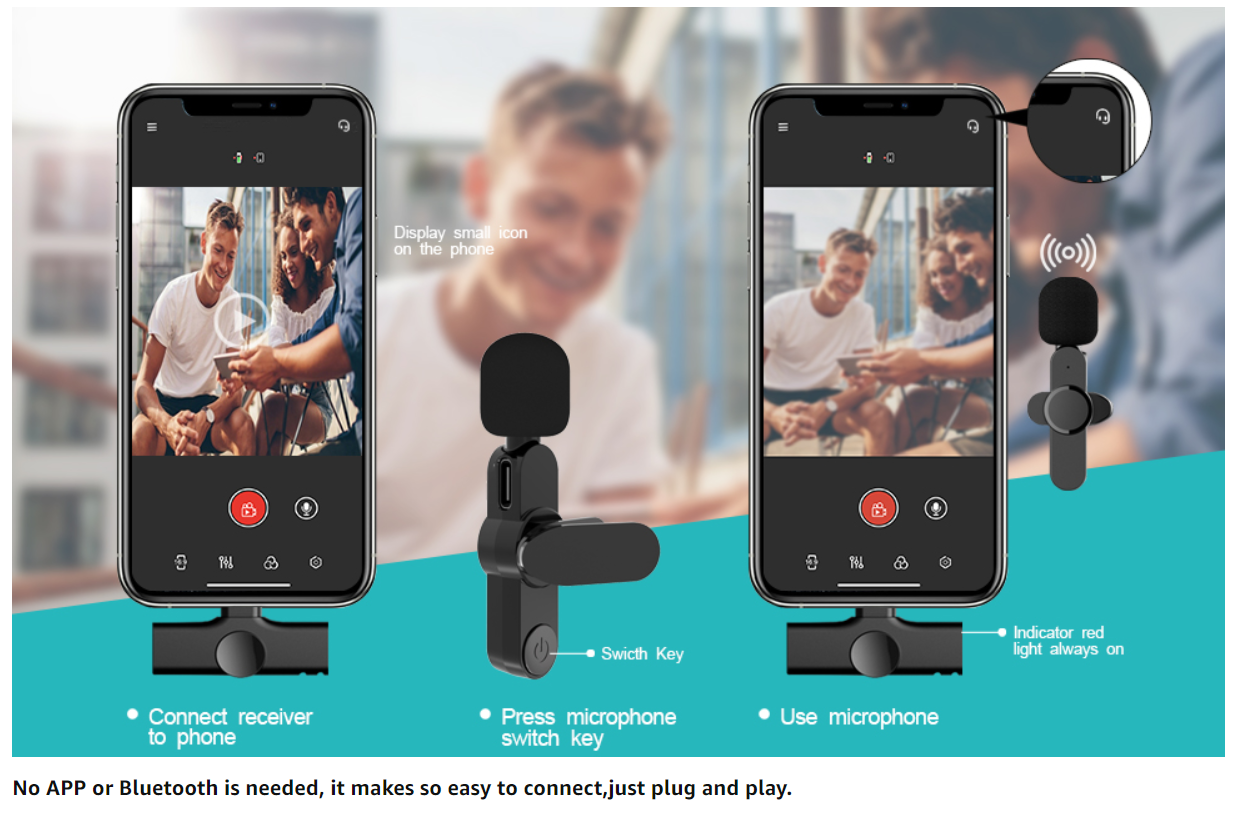 Беспроводной петличный микрофон Top-Device Mic001 портативный для телефонов  iPhone youtube Facebook (ID#1434785166), цена: 1785 ?, купить на Prom.ua