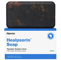 Чорне Африканське Мило Від Псоріаза Стрибкою вугрів Hermz Healpsorin Soap Великобританія 100 г Доставка з ЄС