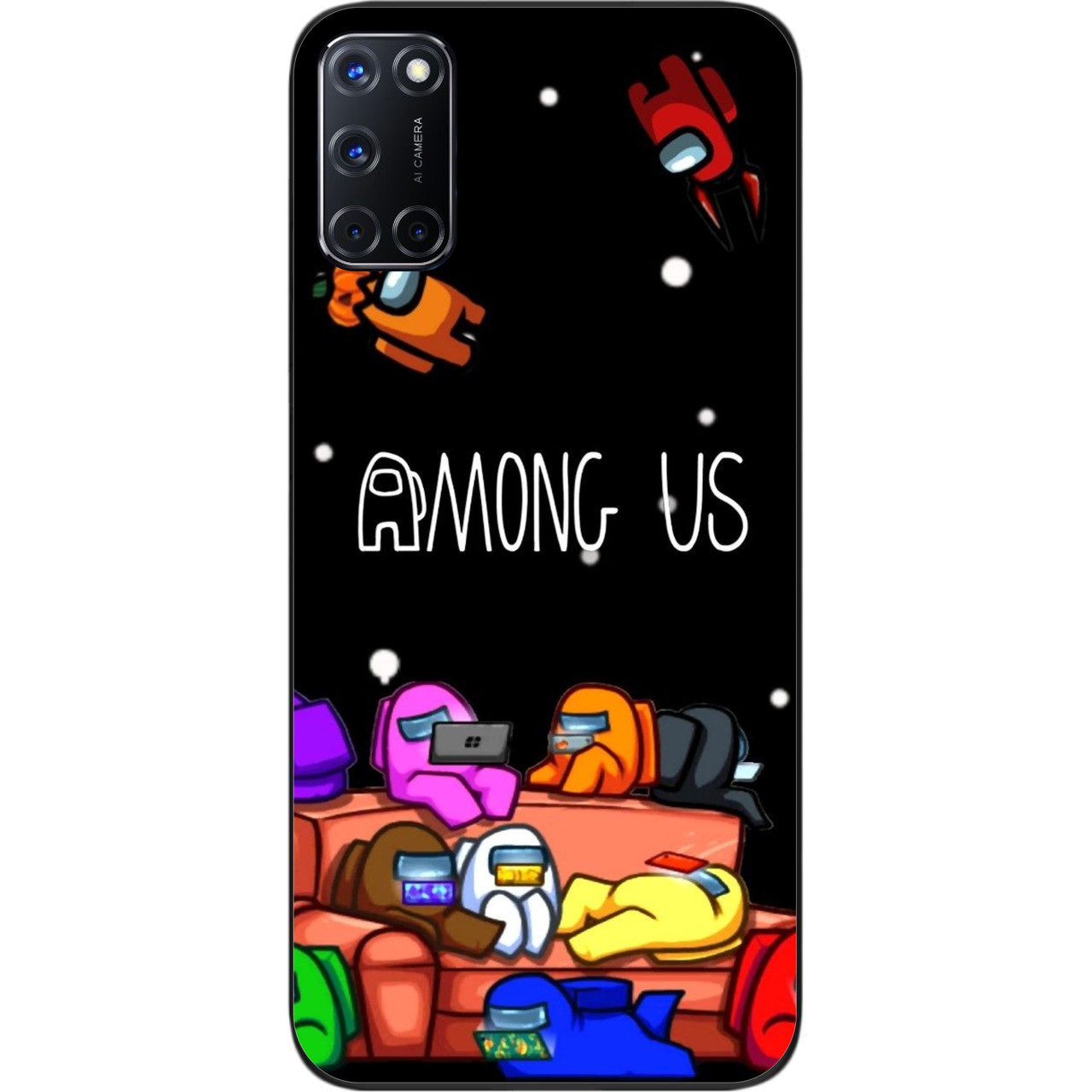 Силіконовий чохол для OPPO A52 з картинкою Among us Граємо, фото 1