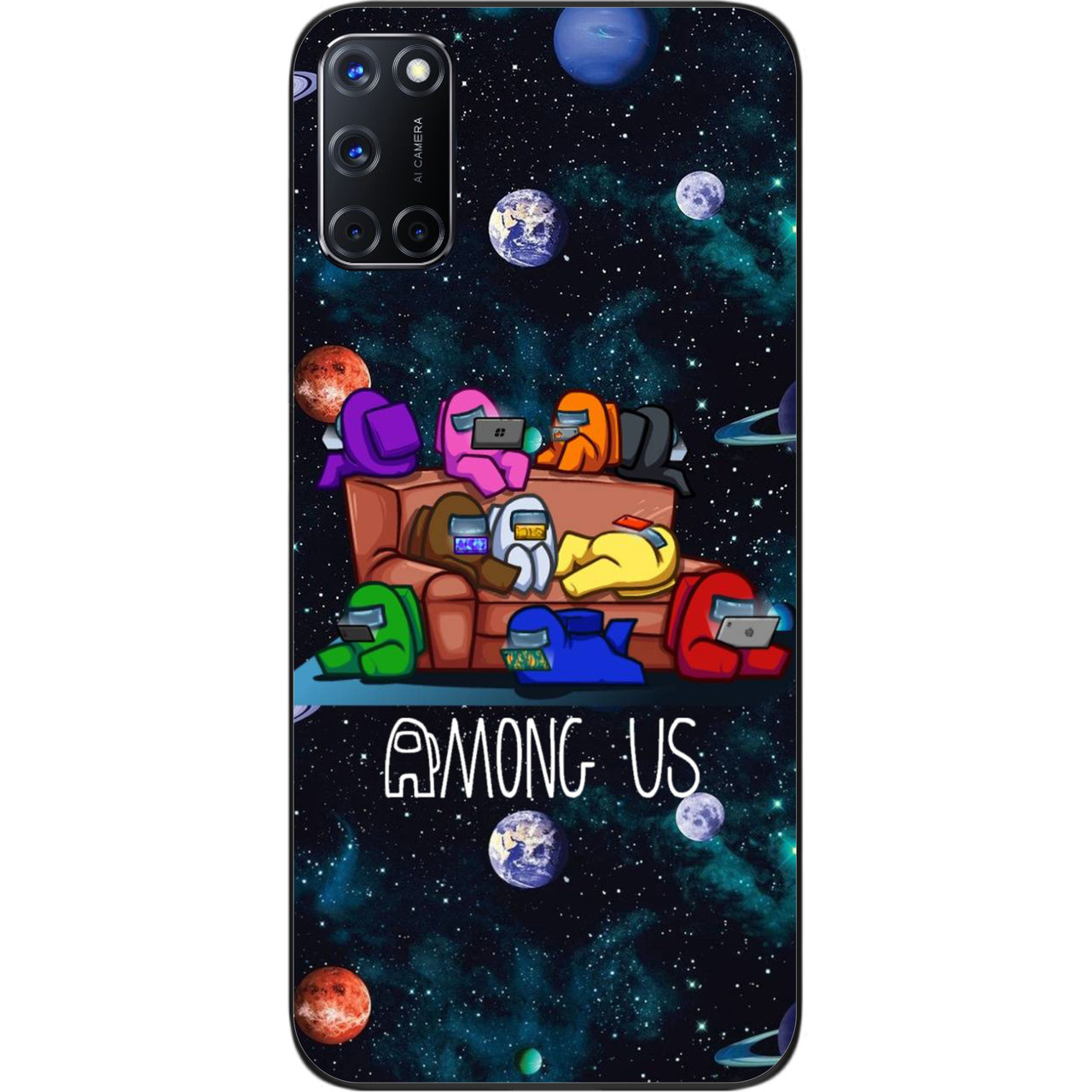 Силіконовий чохол для OPPO A52 з картинкою Among us Команда, фото 1