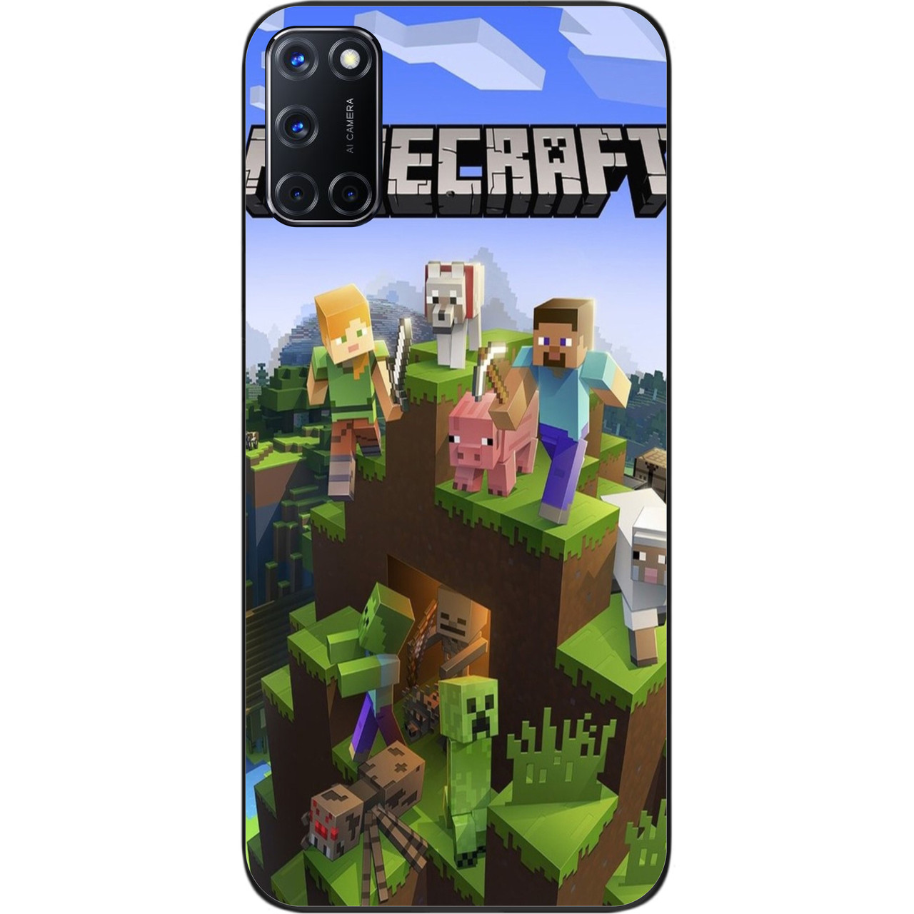 Силіконовий чохол для OPPO A72 з картинкою Майнкрафт герої, фото 1