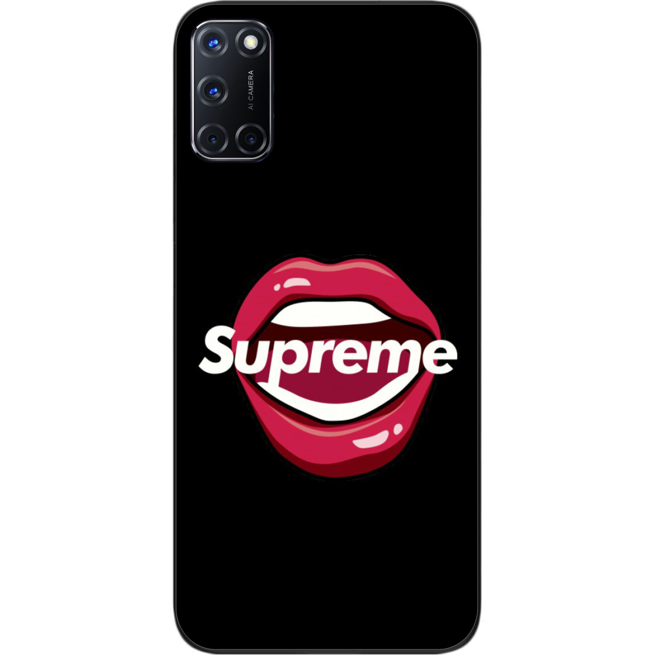 Силіконовий чохол для OPPO A52 з картинкою Губи Supreme, фото 1
