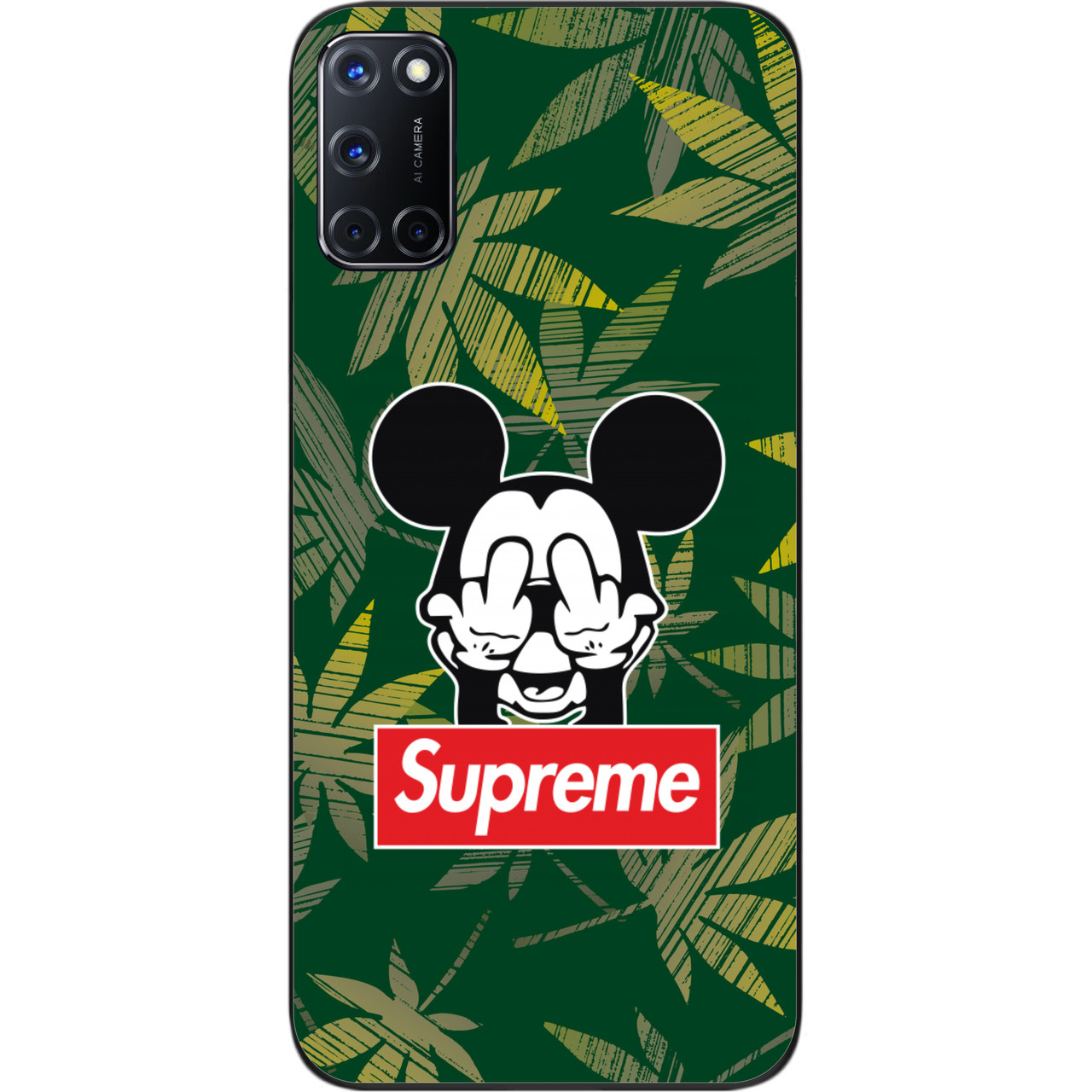 Силіконовий чохол для OPPO A52 з картинкою Міккі Supreme, фото 1