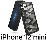 Чехол для iPhone 12 Mini Ringke Fusion X Camo Black, камуфляжный, противоударный, бампер на айфон 12 мини