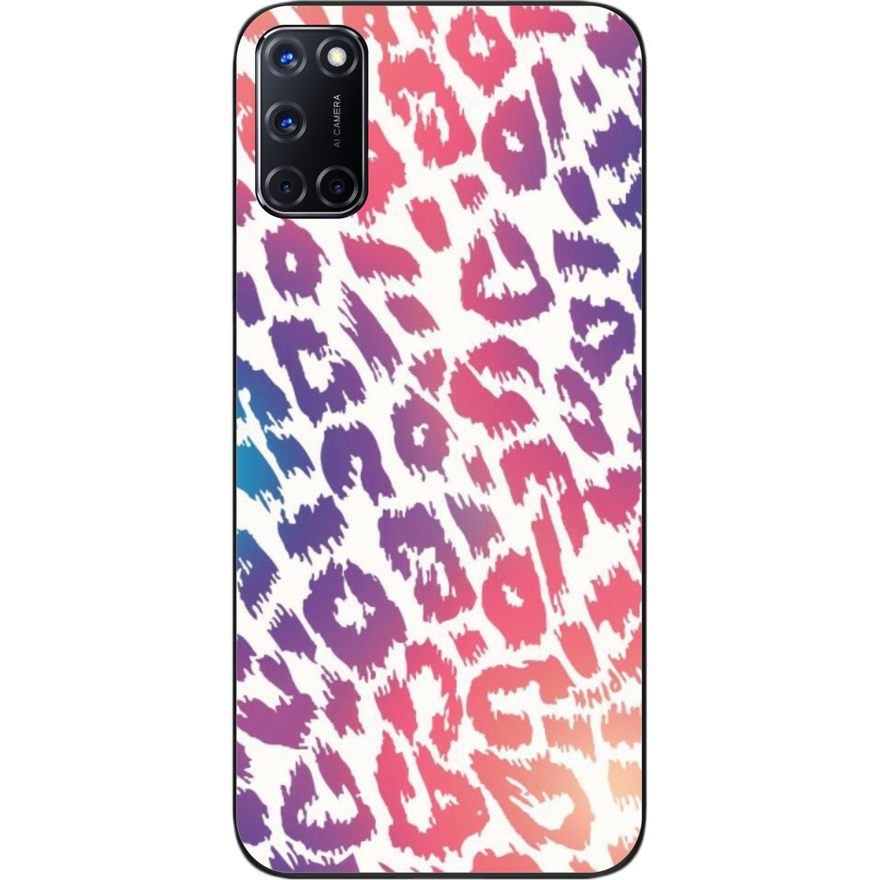 Силиконовый чехол для OPPO A72 с картинкой Леопардовый принт