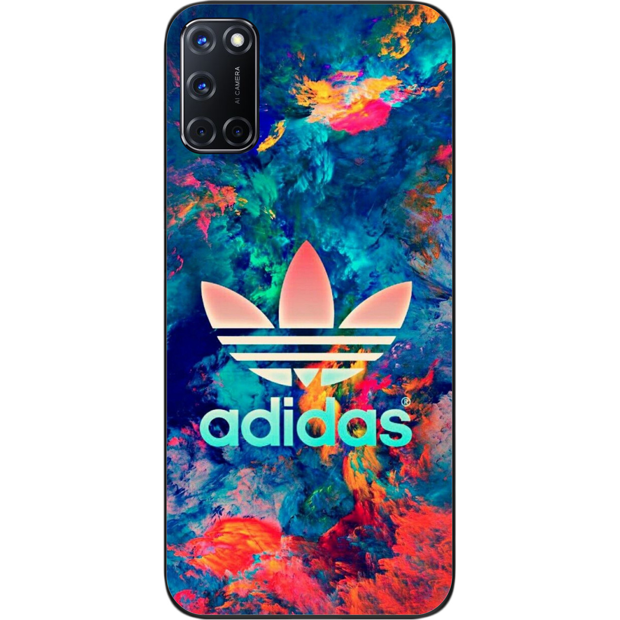 Силиконовый чехол для OPPO A72 с картинкой Adidas