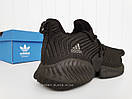 Чоловічі кросівки Adidas Alphabounce Instinct (Адідас Альфабаунс Інстинкт) чорні (чорний колір), фото 2
