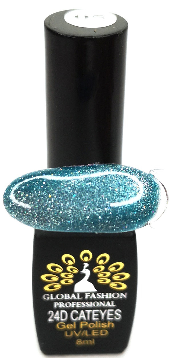 Гель-лак Global №5 світловідбиваюче котяче око 8мл. CatEyes, фото 1