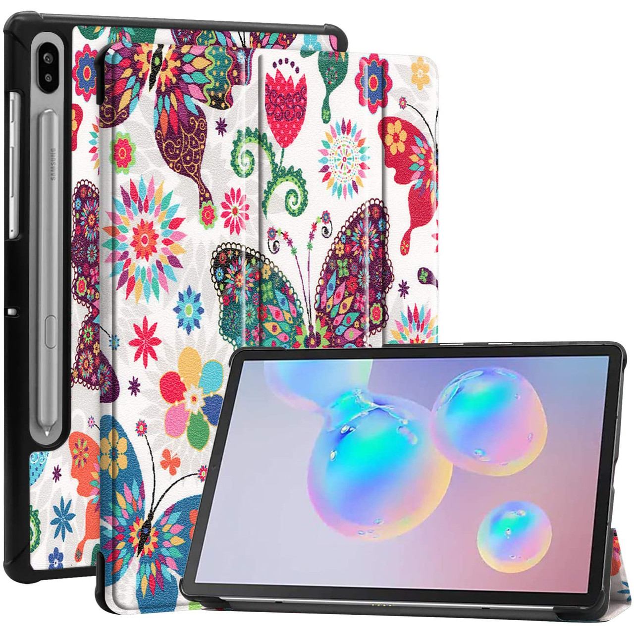 Чохол-книжка Colored Cover для Samsung Galaxy Tab S6 10.5 T860 / T865 (Wake / Sleep) Butterflies